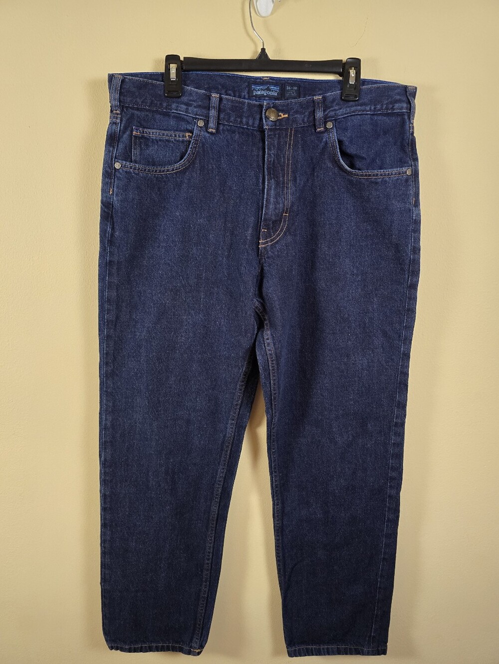 Patagonia Iron Clad Pants Men’s 36x30 Blue Jeans Straight Leg Organic Cotton